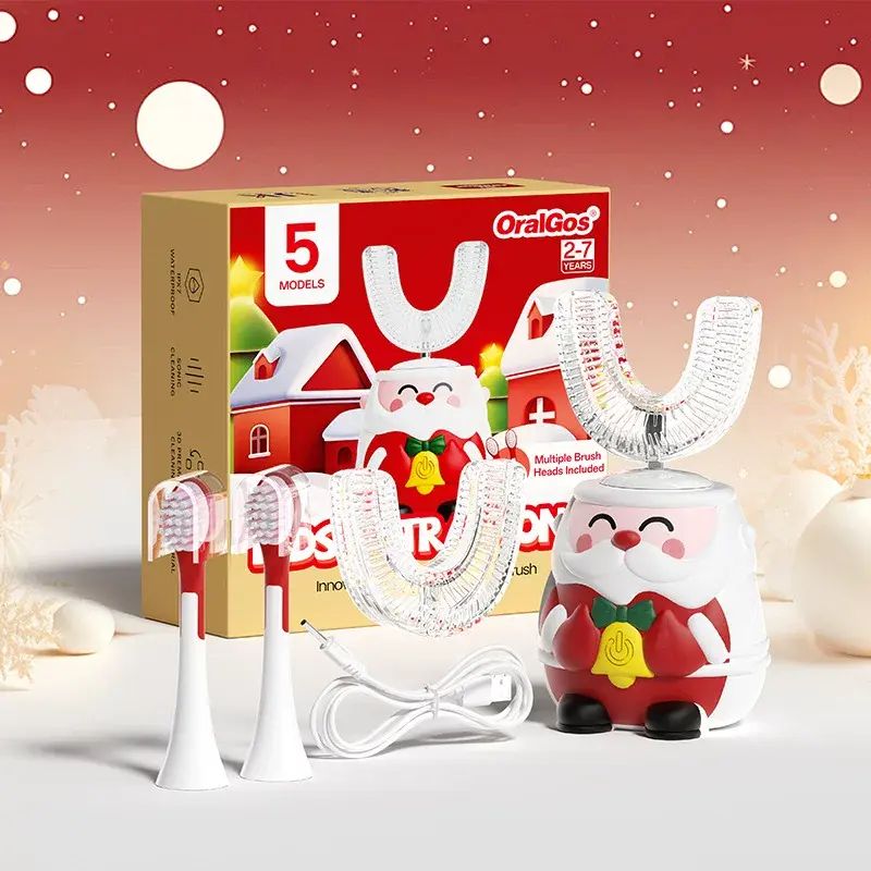 亚马逊纯英文独角兽儿童电动牙刷软毛充电式防水牙刷电动现货