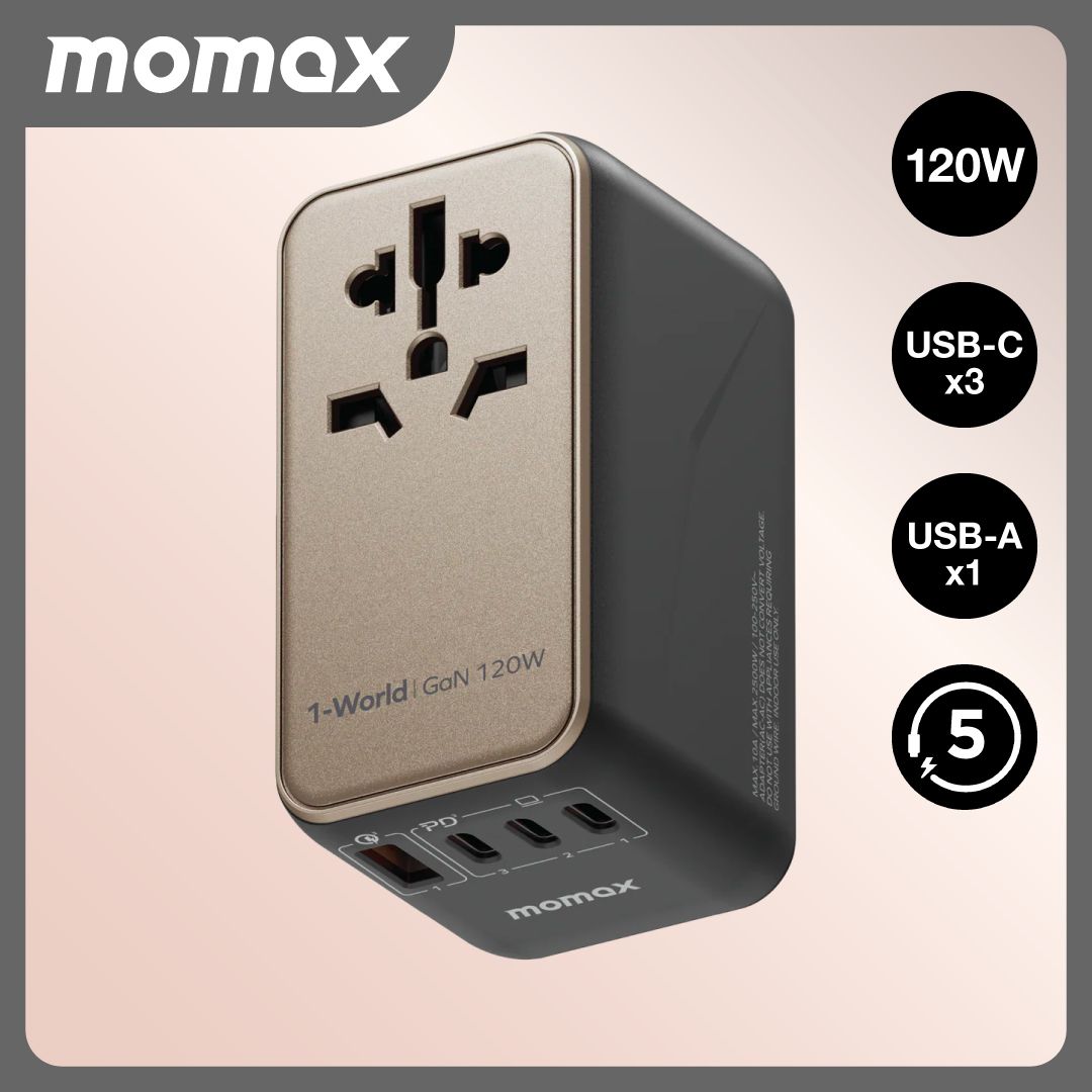 1-World 120W GaN Universal Travel Charger UA15UKGSD