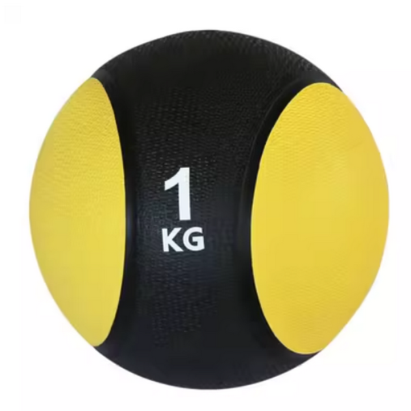 健身實心橡膠藥球(1KG太極【顔色隨機】)