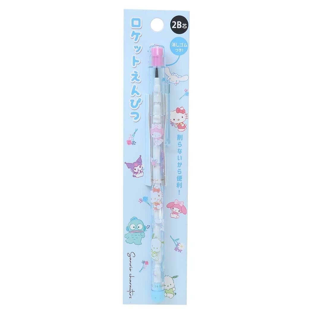 Japan Sanrio Kuromi Hello Kitty My Melody Refill Pen 2B Replaceable Lead Pen 2B Blue Parallel Import