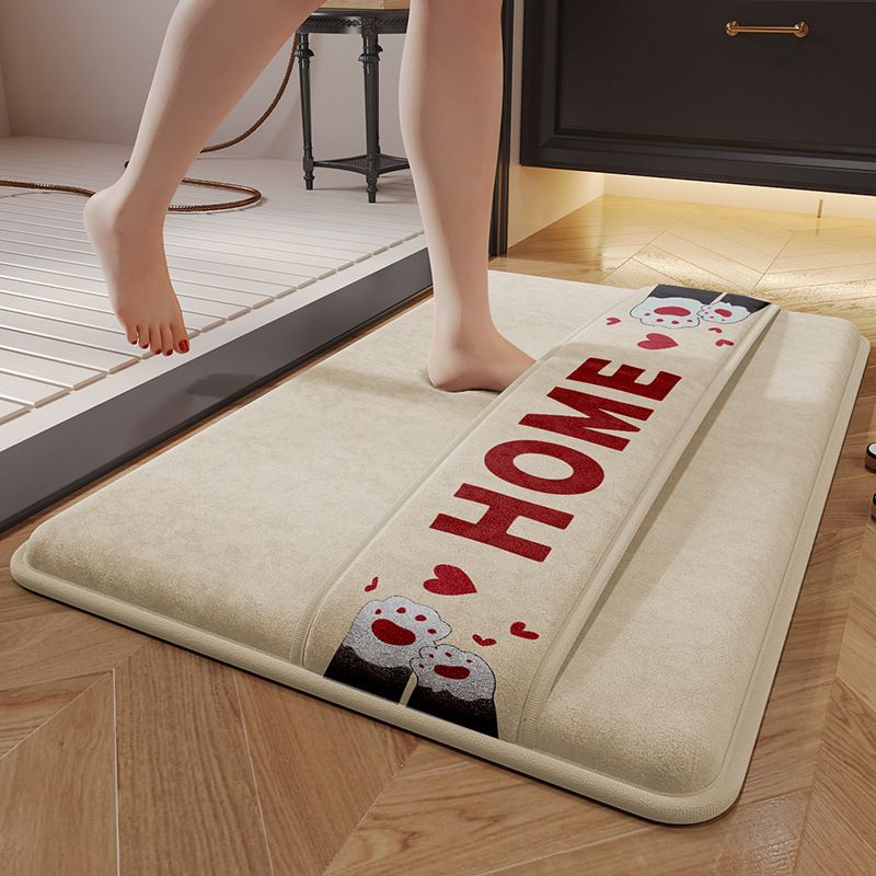 Memory foam bathroom mats, household bathroom absorbent floor mats, shower door mats