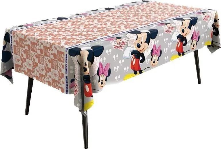 【派對裝飾】 即用即棄米奇老鼠餐枱布 ｜ 生日派對布置    (1 pcs ) 即棄桌布 餐廳免洗生日聚會派對 甜品台 裝飾桌布