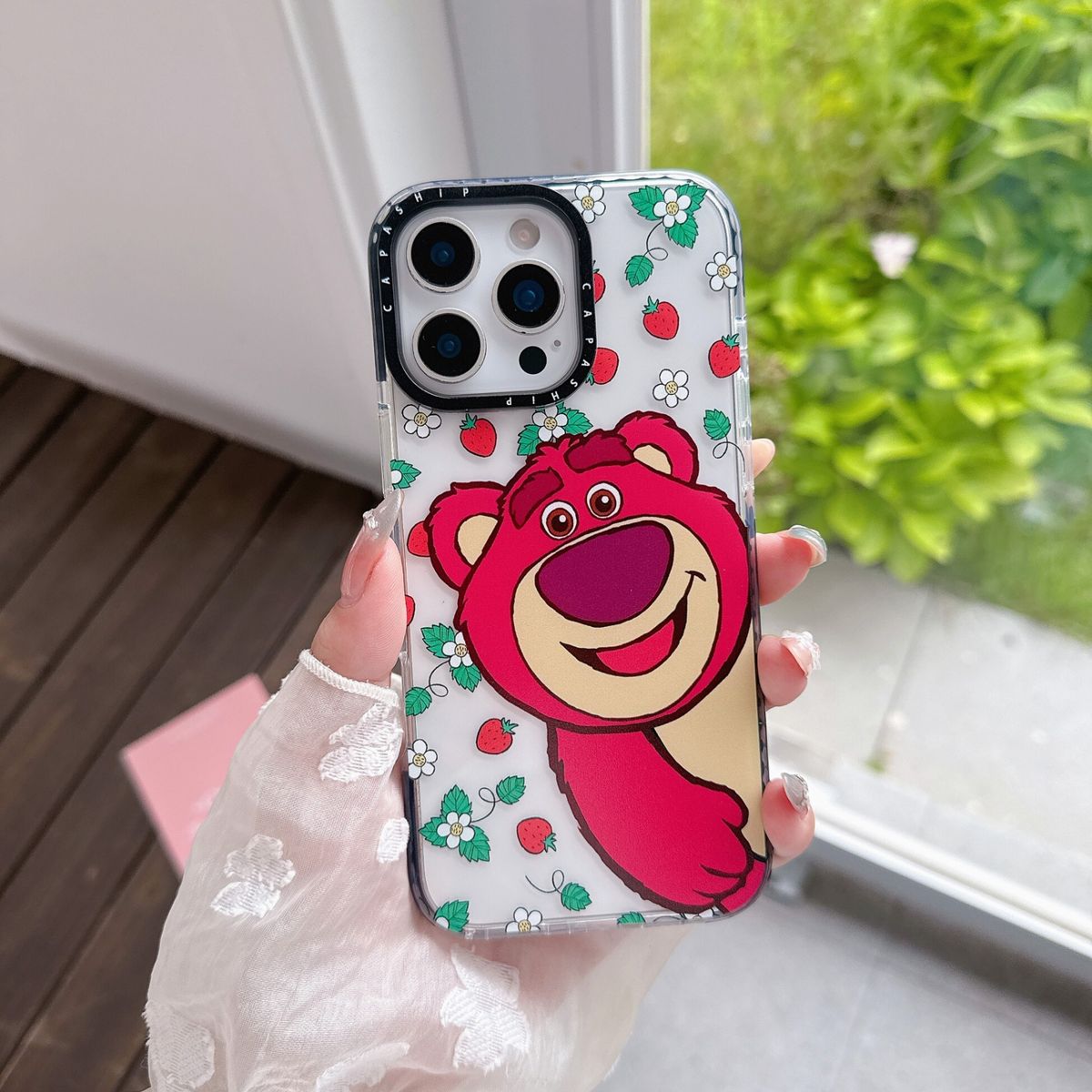 草莓熊双色TPU透明适用苹果16promax手机壳保护套77PLU17PROMAX全型号-3 iphone 17 Pro Max