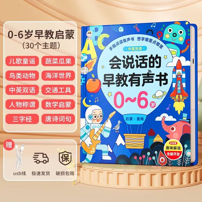 會說話的早教有聲書 兒童點讀發聲書 啟蒙學習機 0-3 歲寶寶益智玩具