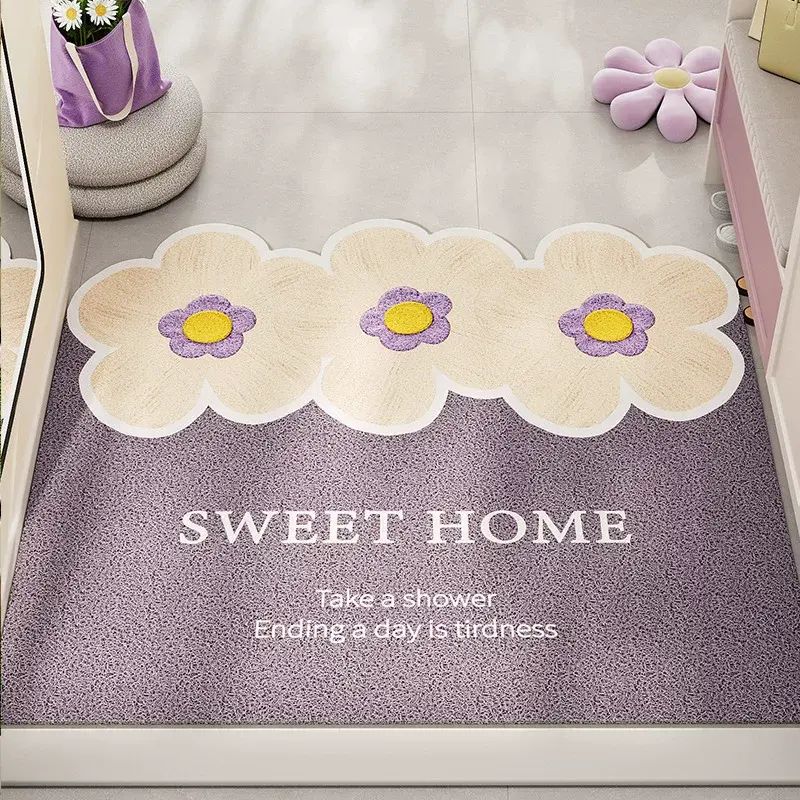 入户门地垫丝圈进门口防滑脚垫家用免洗可擦室外玄关脚踏垫可裁剪