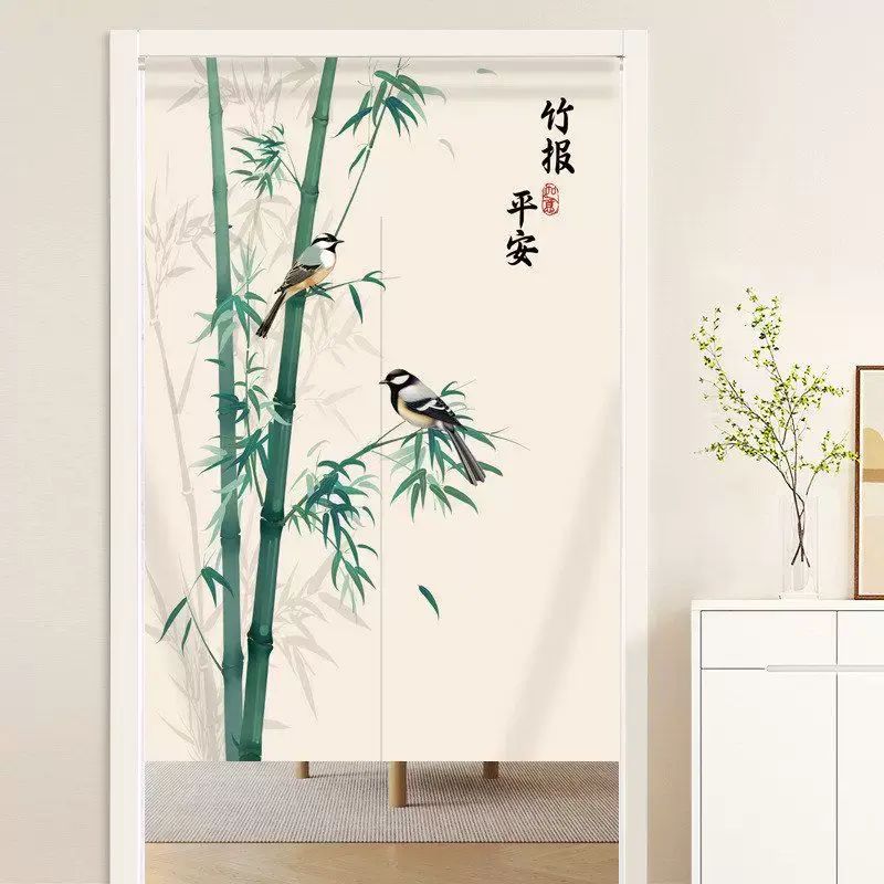 可爱卡通卧室门帘隔断帘家用厨房遮挡帘半帘厕所卫生间半帘免打孔