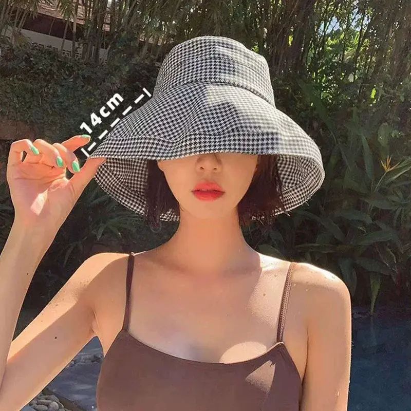 大檐防晒遮阳渔夫帽女春夏户外透气防紫外线大头围太阳帽