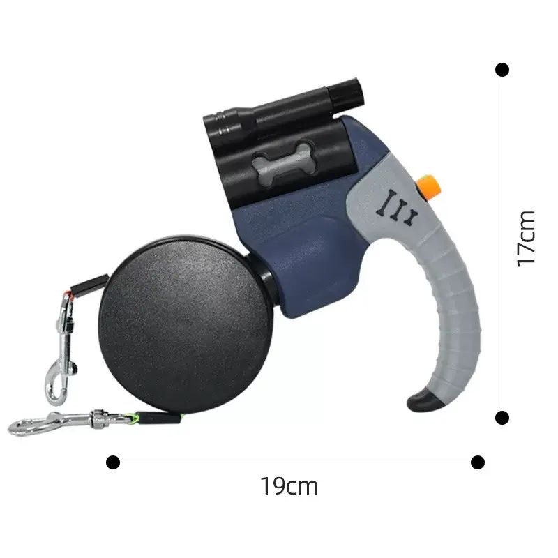 爆款伸縮狗帶 寵物骨頭雙頭牽引器 狗狗用品戶外多功能一拖二