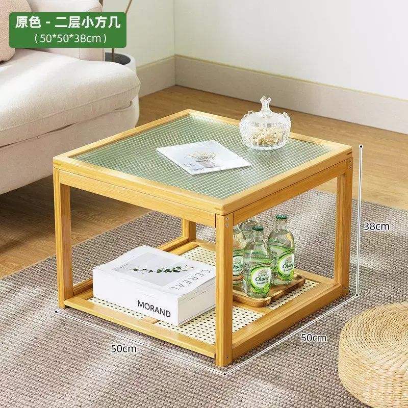 MJ茶几客廳家用茶桌子茶臺小戶型輕奢現代玻璃實木陽臺網紅臥室坐
