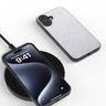 適用於iPhone 16 黑邊閃粉防摔手機保護殼（銀色）