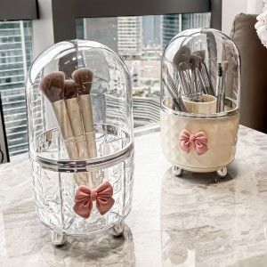Rotating advanced dust-proof high beauty cosmetic box dresser pen holder lipstick eyeliner pen barre