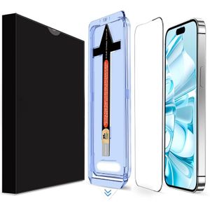 日本暢銷 - LK-無塵倉高清HD鋼化膜  適用於iPhone 16（黑邊）
