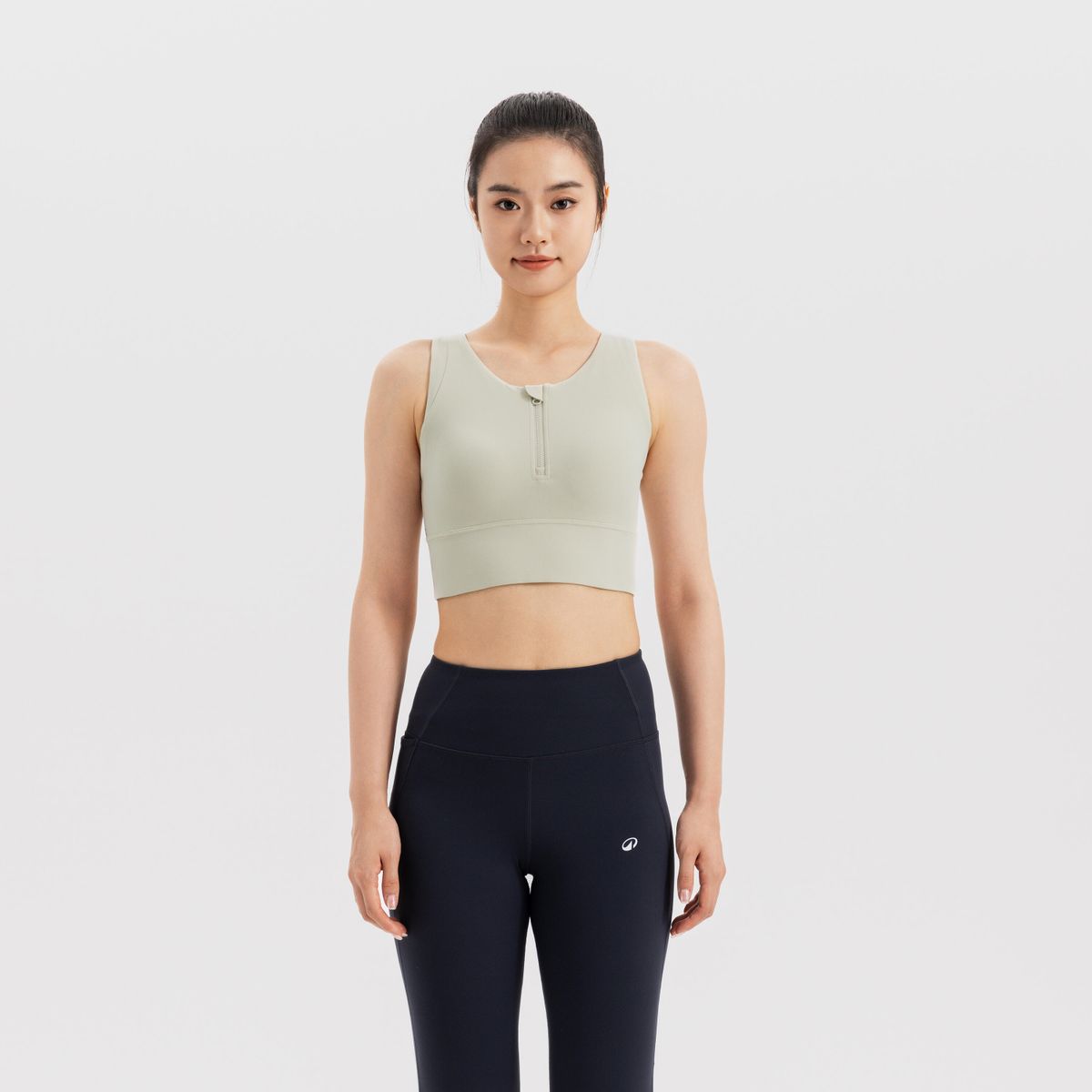 女士長版半拉鍊式運動內衣 920