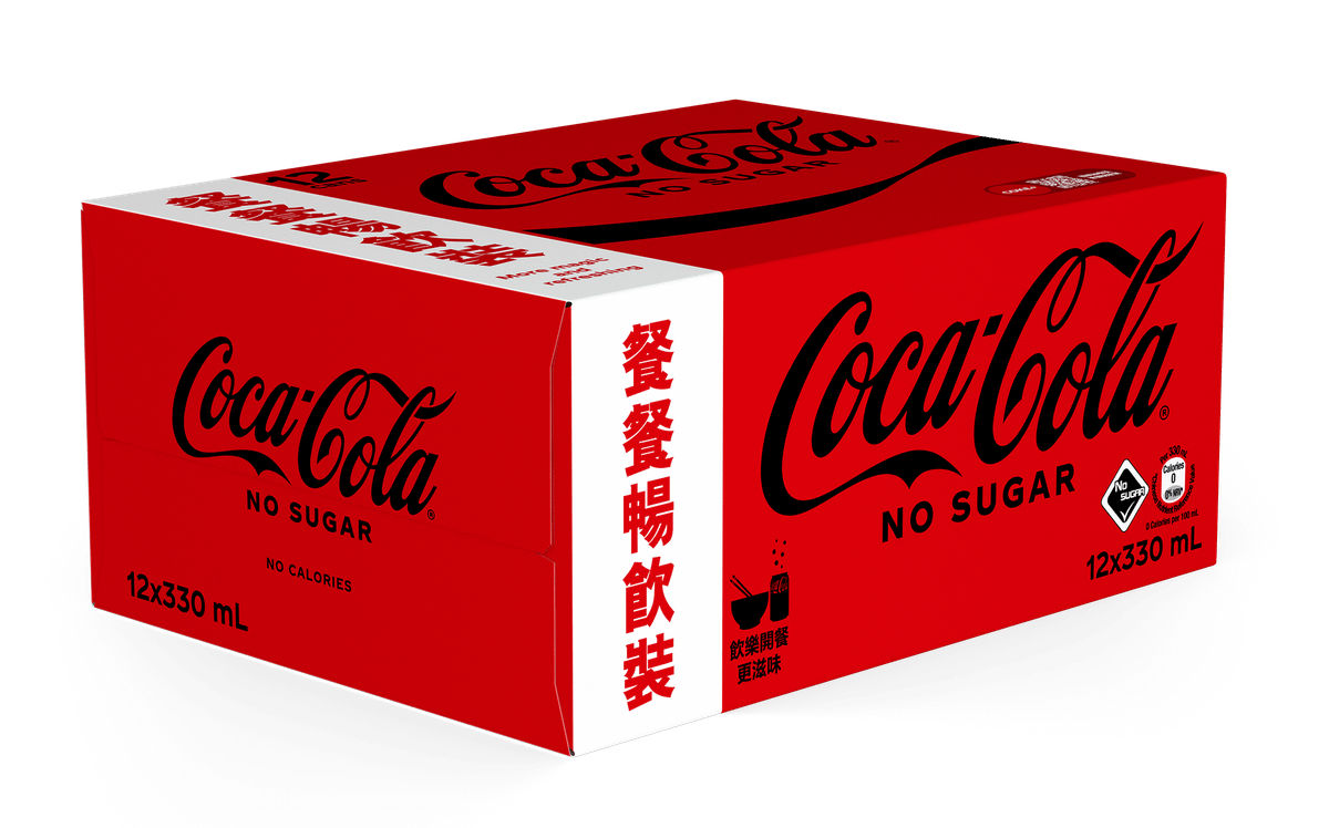 可口可樂無糖汽水 [罐裝] 330ml x 12 (新舊包裝隨機發送)