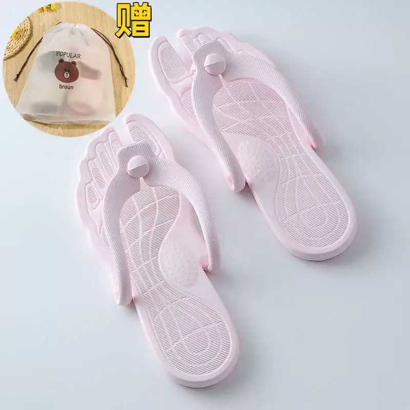 可摺疊拖鞋旅行行動式旅遊浴室防滑男女情侶出差酒店洗澡居家拖鞋
