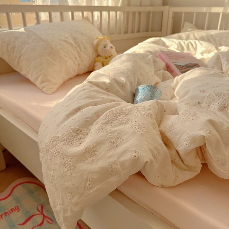 Full of Flowers Spring and Summer Four piece Set | Bedding Four piece Set | Washed Quilt Set(LCA523)