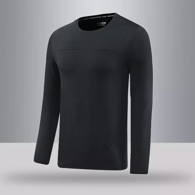 跑步长袖t恤男春夏季薄款速干衣篮球体育训练服休闲运动健身上衣