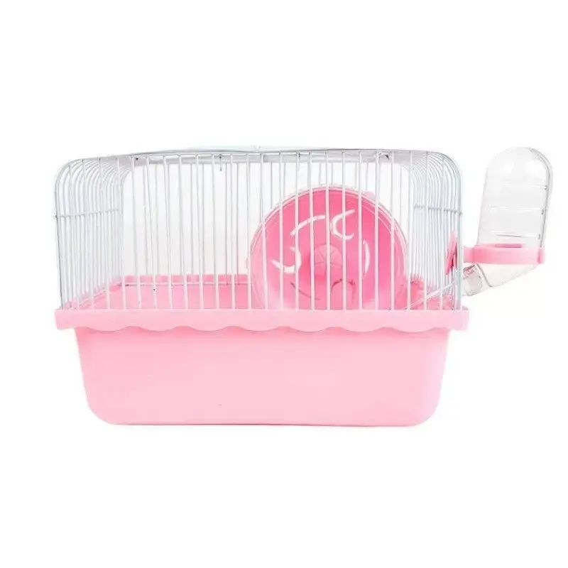 Small hamster cage, golden bear cage, portable take-out cage, breeding cage, small castle stall, si