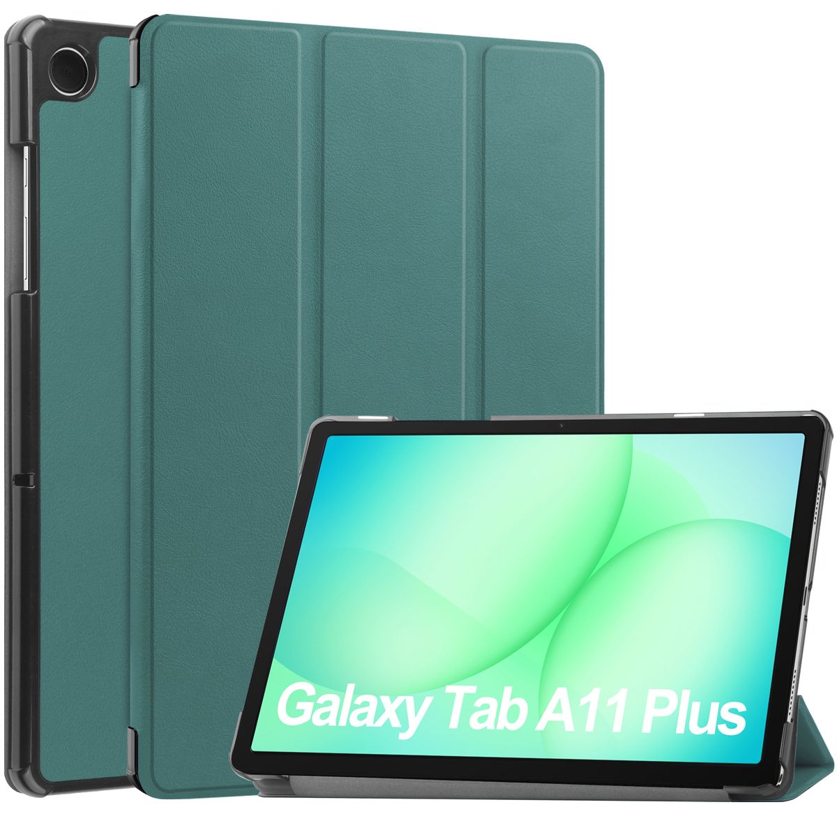 适用于三星Samsung Tab A11 Plus /A11+ 11“平板保护套智能睡眠功能保护套 深绿