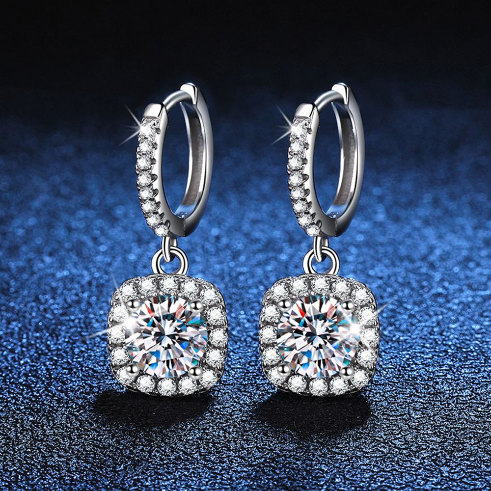Moissanite Classic Sugar Earrings s925 Silver Moissanite Earrings Exquisite Quality