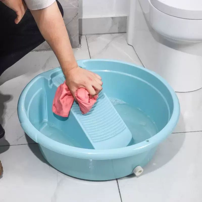 可接排水管洗衣盆帶搓衣板一體式搓衣神器家用盆宿舍二合一手洗盆