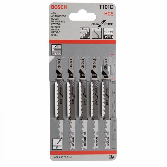 BOSCH | T101D 積梳鋸片 - 切割木材用 (5片裝) | HKTVmall 香港最大網購平台