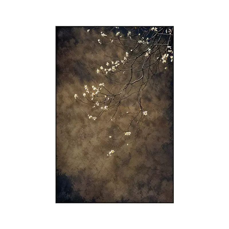 侘寂风肌理艺术装饰画客厅背景墙壁画挂画茶室民宿玄关入户高级