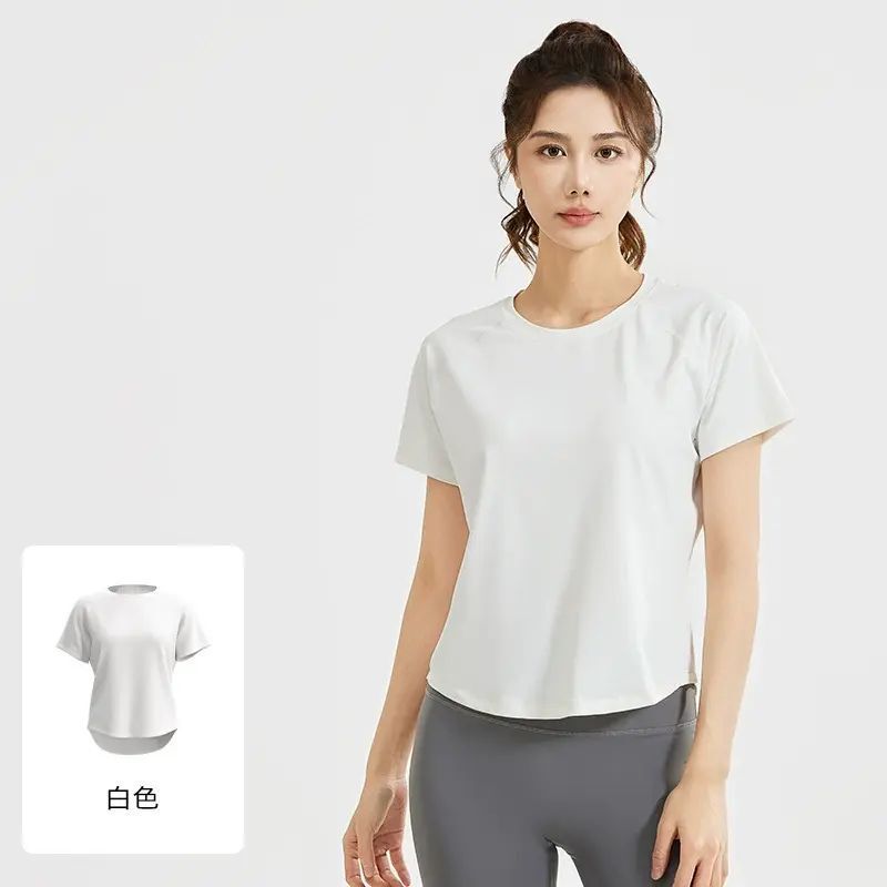 聚衣堂寬鬆網紗短袖休閒T恤透氣大碼罩衫拼接顯瘦健身服