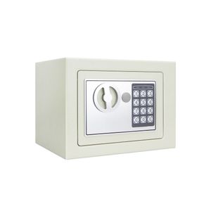 pact Home Safe Box – White (Password + Key, 17×17×23 cm)