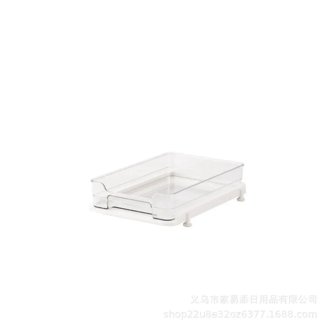 This 2-in-1 kitchen and beauty storage solution features a double-layer design with a large