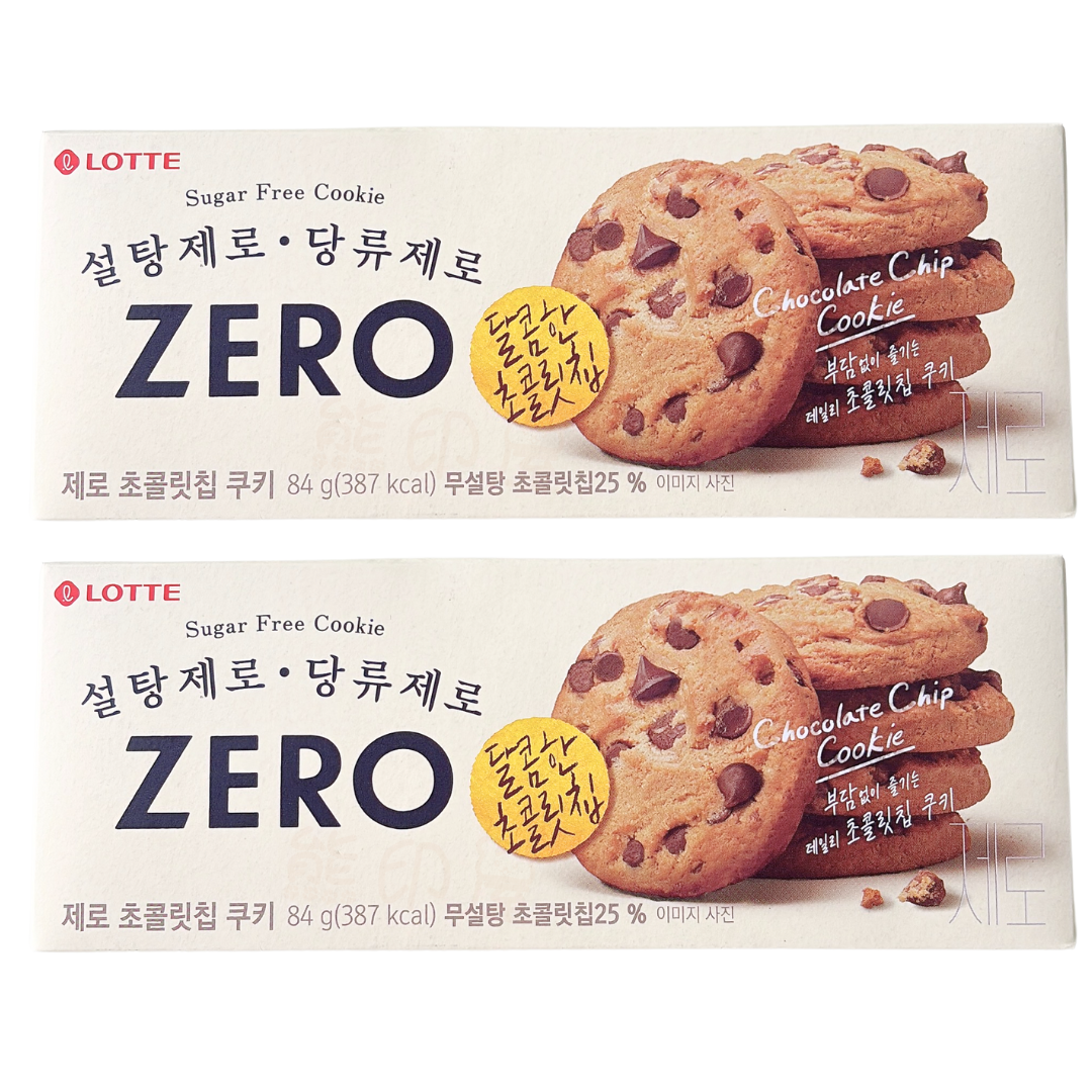 韓國Zero無糖朱古力曲奇 84G (平行進口) X2 (新舊包裝隨機發貨) 到期日 2026-9-1