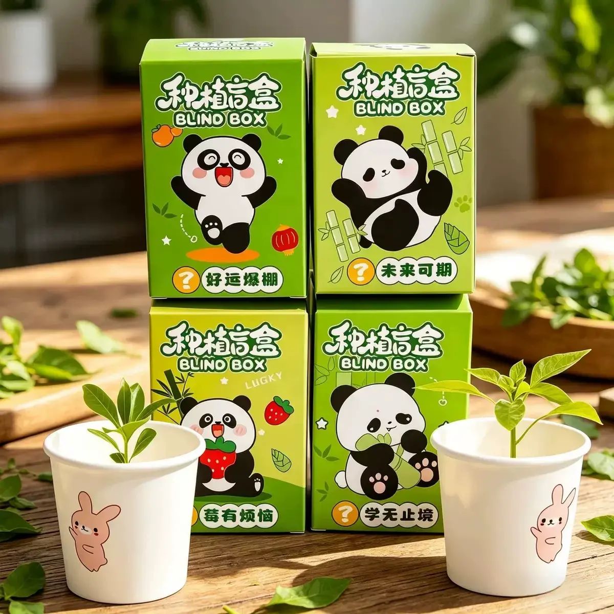 兒童植物盆栽種植盲盒小禮品小盆栽幼兒園小學生桌面綠植種子