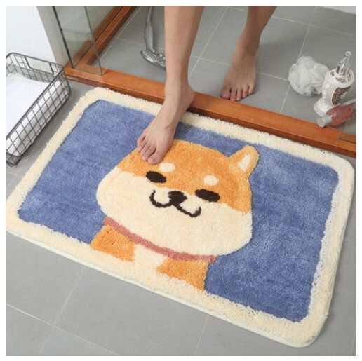 防滑地墊門墊（秋田犬）尺寸：50*80CM）
