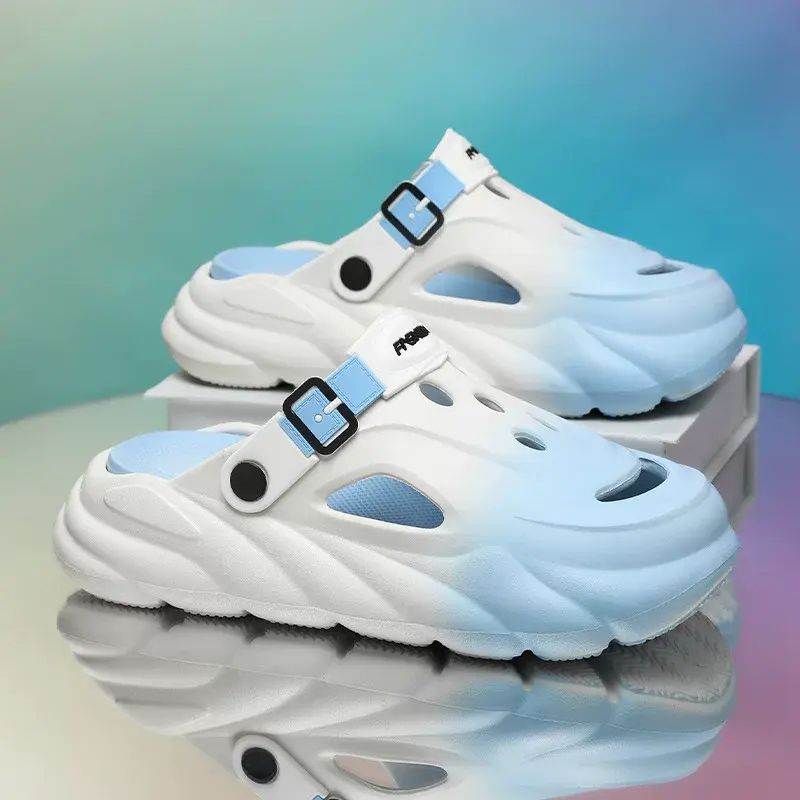 Summer Men's Clog Sandals 2026 New EVA Gradient Thick Sole Breathable Toe Cap Sl