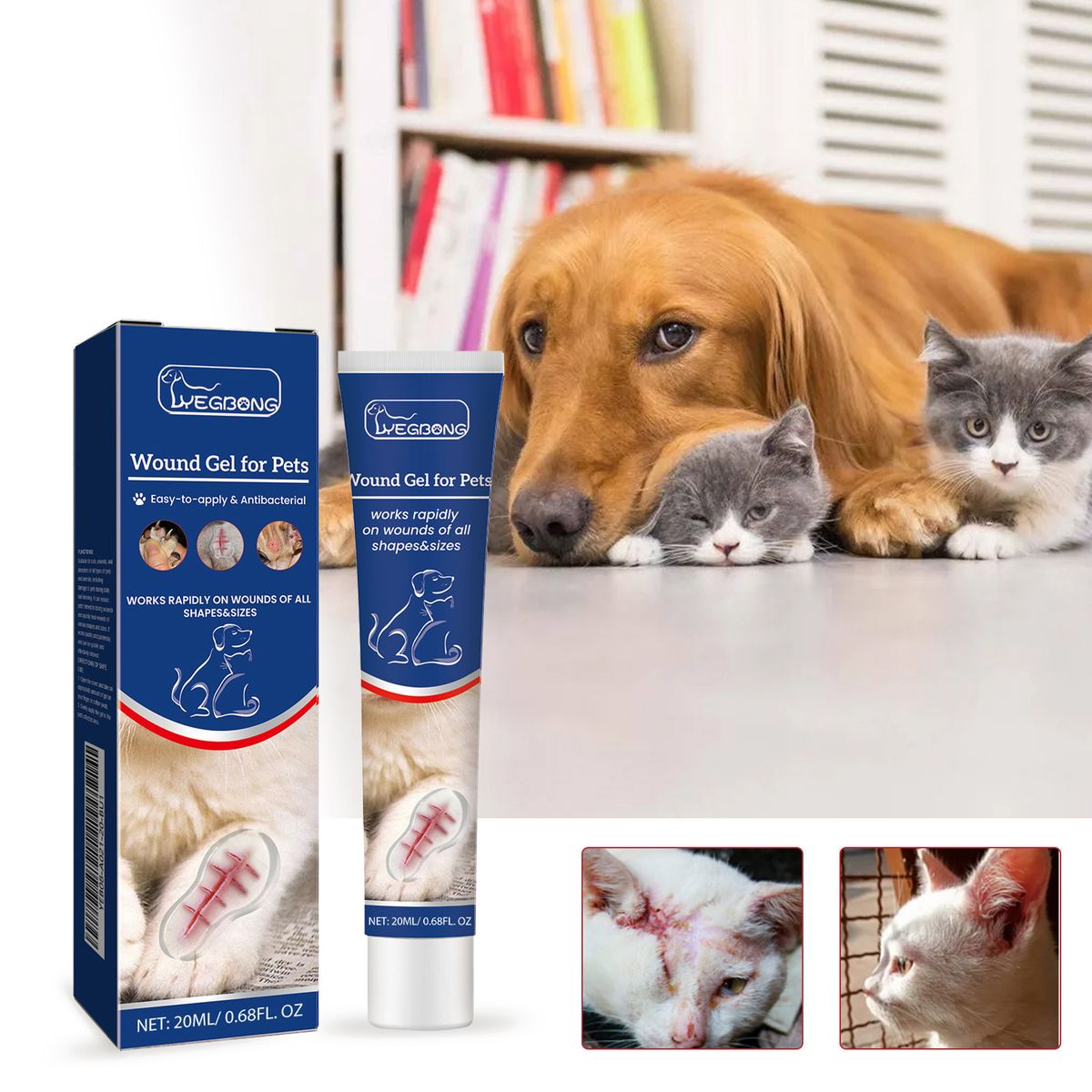 《天然溫和》寵物抗菌液體傷口膠布 寵物傷口護理膏 傷口防水護理修護凝膠 寵物緩解傷口疼痛膏 貓狗外傷修復膏 貓狗傷口防感染 貓狗抓傷癒合凝膠 止血膠布 小傷口膠布│寵物皮膚護理 寵物急救 寵物術後護理