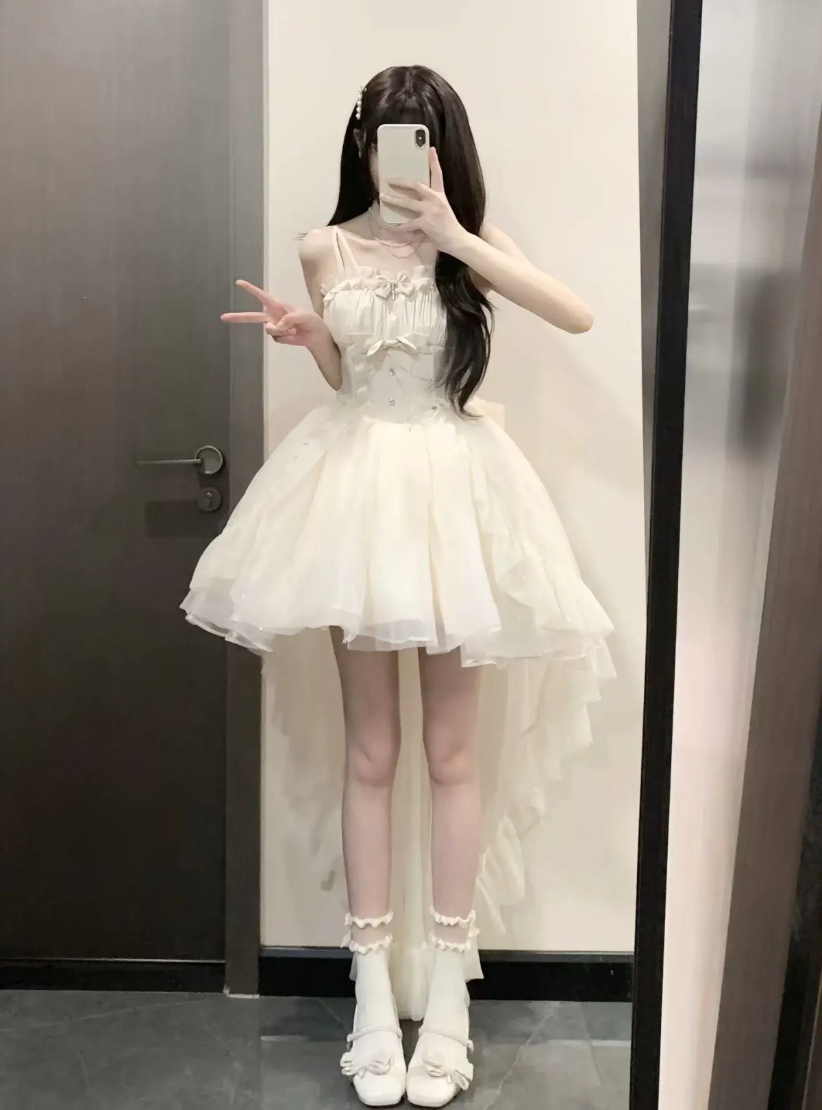 rt Tail Dress Blue High Grade Princess Adult Ceremony Dress Apricot Dress   Train   Collar S Style 1