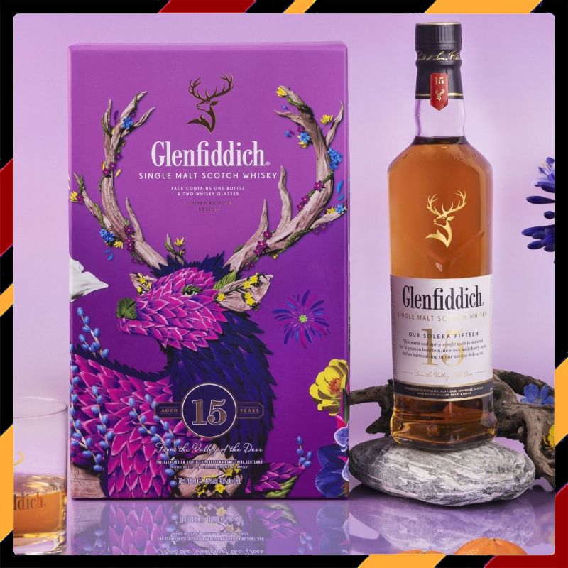 格蘭菲迪15年單一純麥威士忌 700ml 2025新年禮盒裝 (香港行貨)