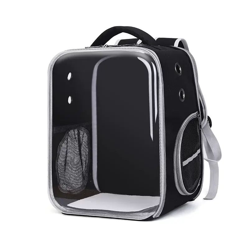 Pet travel bag foldable breathable double-shoulder transparent cat portable small dog
