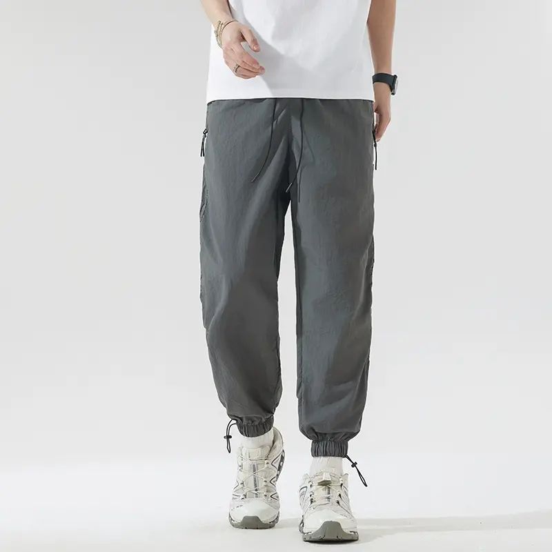 纯色春夏男长裤休闲裤潮牌日系百搭束脚运动宽松