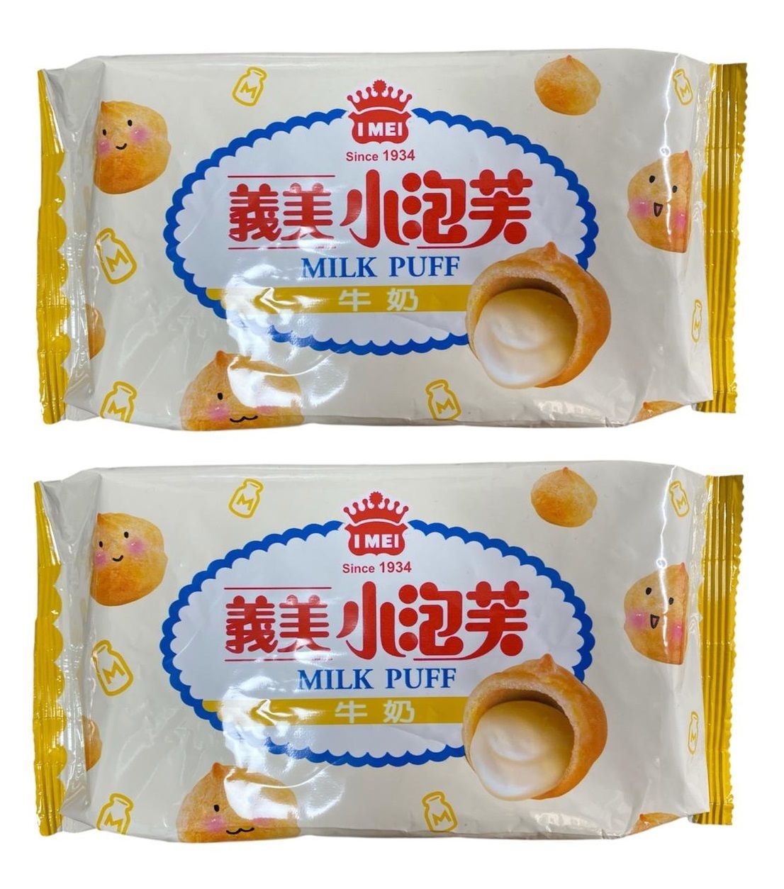 Taiwan Mini Puff Milk Flavor 57g x 2 (此日期前最佳 Best Before: 8/1/2027)