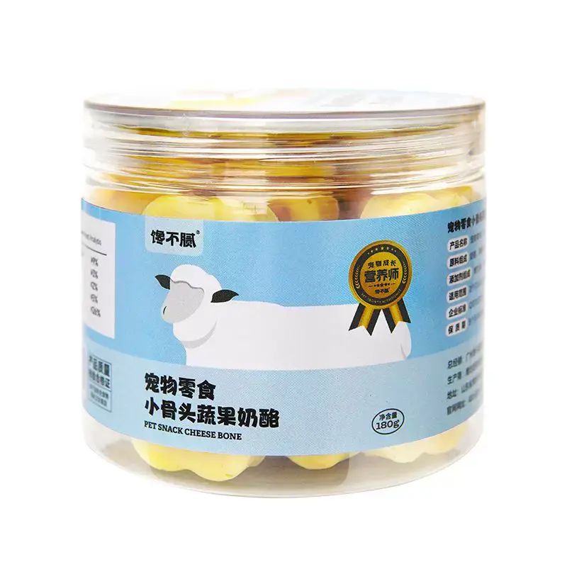 馋不腻狗粮训犬狗零食狗羊奶酪蔬菜干180g/罐