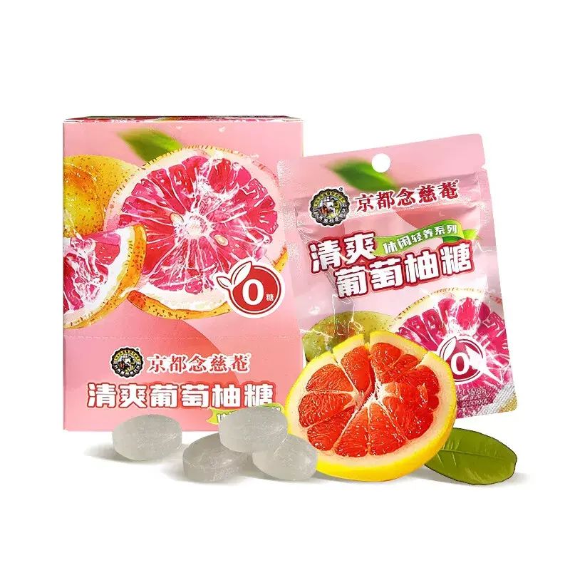京都念慈菴清爽葡萄柚糖 16.8gX30袋 手打檸檬茶葡萄柚硬糖生果糖