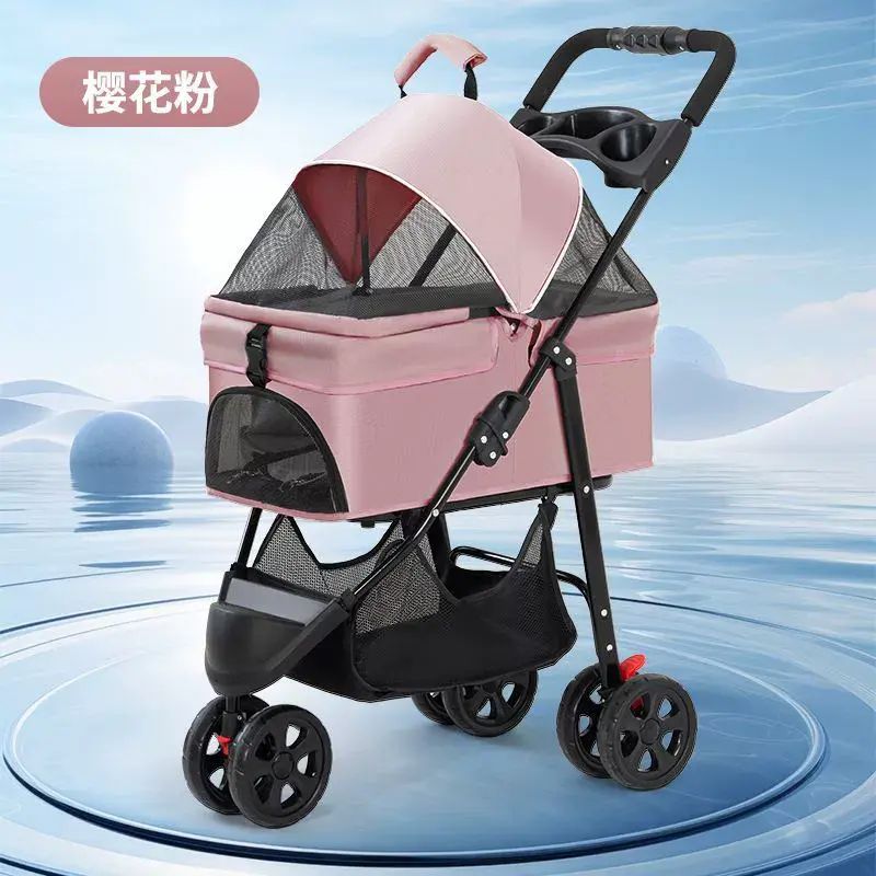寵物推車輕便可折疊可分離外出遛狗可分離提籃狗狗貓咪寵物手推車
