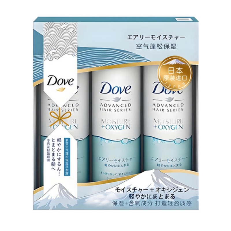 山姆会员商店正品 多芬 空气蓬松保湿洗发露480gX3瓶 山姆洗发水