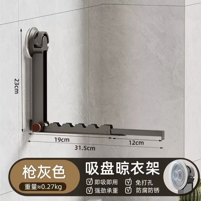 外貿摺疊鋁合金掛鉤免打孔門後掛衣架臥室衣帽掛收納衣架