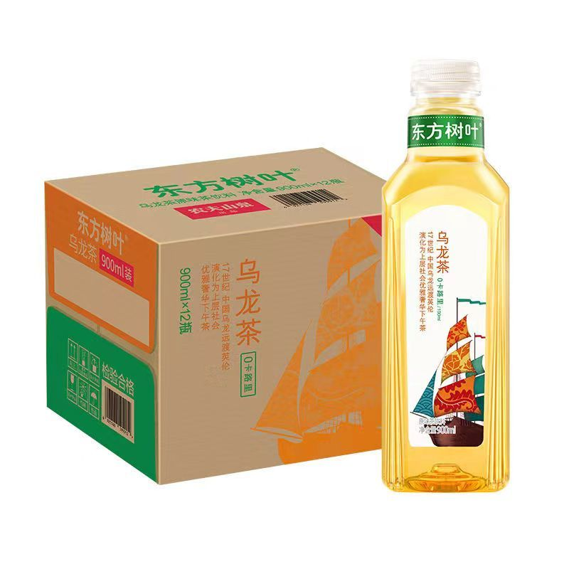 【900ml*12瓶】農夫山泉東方樹葉烏龍茶 Nongfu Spring Natural Water 900ml*12瓶/箱青柑普洱茉莉花茶“黑”烏龍平行進口新老包裝交替發貨