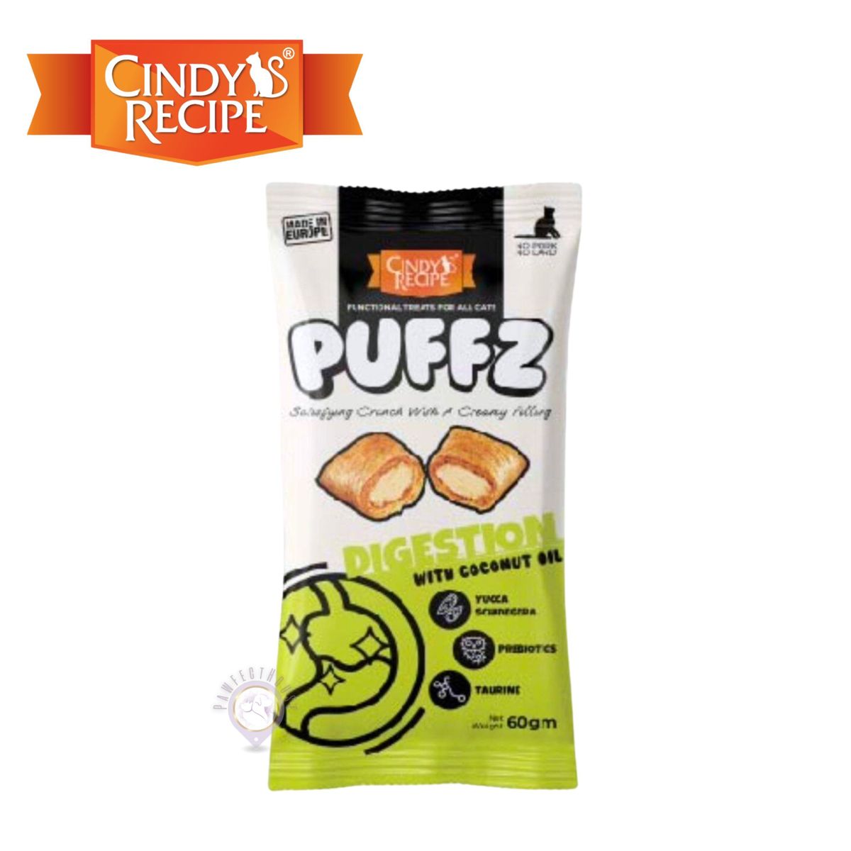 Puffz椰子油夾心潔齒餅 60g (強化腸胃消化) | Expiry Date:15/11/2026