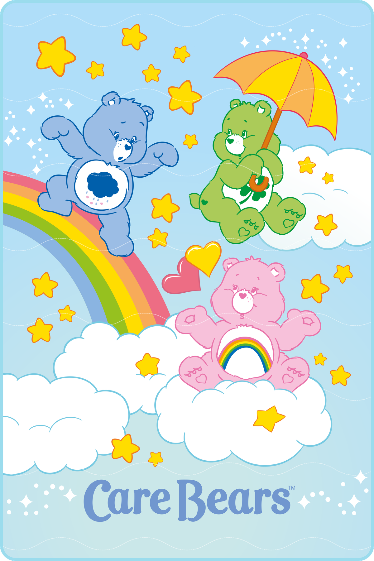 Care Bear 親膚冰絲夏涼被 (藍色) (120 x 180cm)