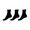 3雙入運動襪RS 160－黑色