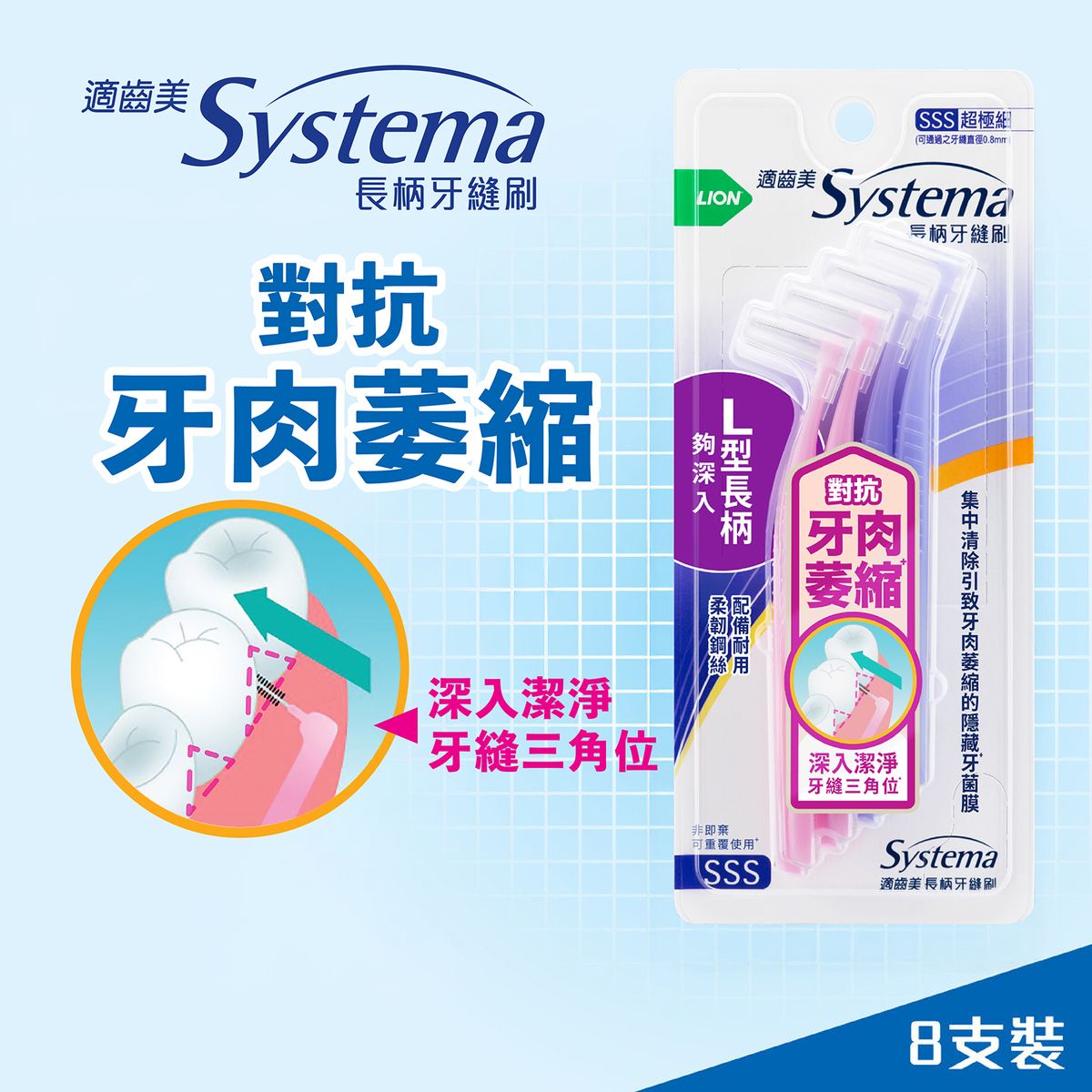 Interdental Brush SSS with Cap (Random packaging)